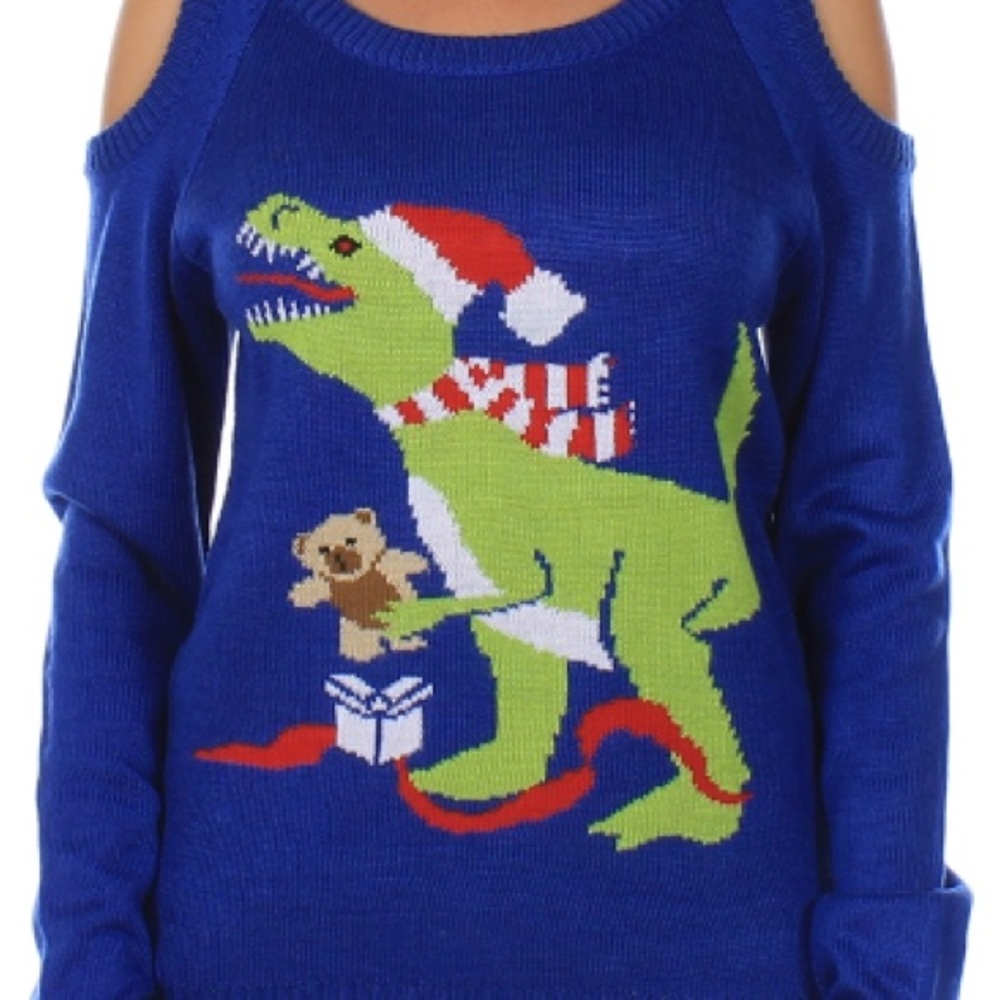 $90 NWT Tipsy Elves Dinosaur Christmas Sweater